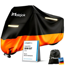 Carica l'immagine nel visualizzatore di Gallery, Maizjok® Telo Moto da Esterno Interno Telo Coprimoto Impermeabile Copri Moto 210D Poliestere Copertura Universale per Scooter Motorino Ciclomotori Motocicletta Stradale Motocross (245x105x125cm）