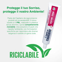 Carica l'immagine nel visualizzatore di Gallery, Pasta del Capitano, Dentifricio Baking Soda Bio, Ravviva il Bianco Naturale dei Denti e Neutralizza gli Acidi della Plac