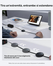 Carica l'immagine nel visualizzatore di Gallery, Baseus Cavo da USB C a USB C, arrotolabile, 60 W, 1 m, mini retrattile, cavo di ricarica veloce, USB C per iPhone 16, 15