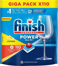 Carica l&#39;immagine nel visualizzatore di Gallery, Finish Pastiglie Lavastoviglie All in 1 Max, Limone, 110 Tabs
