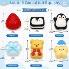 Carica l'immagine nel visualizzatore di Gallery, 6 Pezzi Taba Squishy,Squeeze Toys Squishy Giocattoli,Antistress