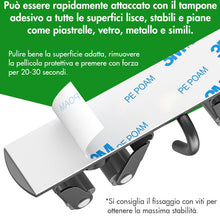 Carica l'immagine nel visualizzatore di Gallery, Radikor Portascope da Muro, Porta Scopa con 3 Supporti e 2 Ganci