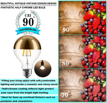 Carica l'immagine nel visualizzatore di Gallery, G80 Filamento LED E27 6W 2700K testa specchiata oro dimmerabile 4pcs