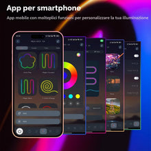 Carica l'immagine nel visualizzatore di Gallery, PSTAR RGBIC Striscia LED 4 Metri, con Controllo APP e Telecomando RF 2.4G di Aggiornamento, 30LED/m, Sincronizzazione Mu