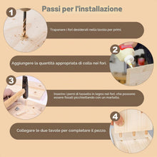 Carica l'immagine nel visualizzatore di Gallery, 400 Pezzi Tasselli in Legno Scanalati , Spine e Perni in Legno Duro 10x40mm, Tasselli per Mobili, Assemblaggio, Riparazi