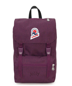 Zaino INVICTA - JOLLY SOLID - SMALL, Viola - Ufficio, Viaggio e Tempo Libero - Tasca Porta PC - Zainetto Donna - 100% Eco Material