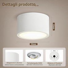 Carica l'immagine nel visualizzatore di Gallery, KYOTECH Faretti da Soffitto Dimmerabili, 2700K/4000K/6500K Faretti da Superficie Interno Ø95x55mm Bianchi, Incluso Modul