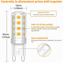 Carica l'immagine nel visualizzatore di Gallery, Kligthen G9 LED Lampadina 3W, 28-LED SMD2835 Lampade LED G9, 330LM Equivalente 30W Lampada Alogena, Luce Bianca Calda 30