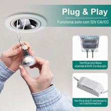 Carica l'immagine nel visualizzatore di Gallery, DiCUNO Lampadina LED GU5.3 Dimmerabile, 6W=60W, 4000K, 440lm, 6 Pezzi