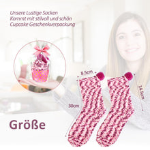 Carica l'immagine nel visualizzatore di Gallery, 6 Paia Calzini Morbidi Donna Natale Divertenti - Idee Regalo Comodi Caldi Invernali Cupcake Soffici Colorati per Casa - Regali per Ragazze Amica Sorella Mamma