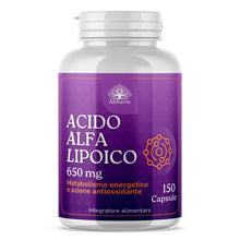 Carica l'immagine nel visualizzatore di Gallery, Acido Alfa Lipoico ALA 650mg 150 Capsule ad Alto Dosaggio
