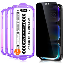 Carica l'immagine nel visualizzatore di Gallery, 3 Pezzi Pellicola Privacy per iPhone 18 Pro Max, 4X Più Resistente