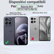 Carica l'immagine nel visualizzatore di Gallery, Ibywind Vetro Temperato per Motorola Moto G67/G77/G87/G Max 5G,2 Pezzi Durezza 9H PellicolaProtettiva con Protezione Fot