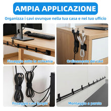 Carica l'immagine nel visualizzatore di Gallery, Carehabi 100 pezzi di fermacavi autoadesivi, 30x90 mm per la cable management, accessori scrivania a strappo con tenuta 