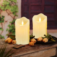 Carica l'immagine nel visualizzatore di Gallery, Candele LED 2 pezzi Candela con Fiamma Tremolante Ricaricabili a Telecomando Funzione Timer Realizzato in Paraffina con 