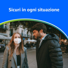 Carica l'immagine nel visualizzatore di Gallery, ADESTE – 50 Mascherine FFP2 Bianche Certificate CE, Filiera controllata, anallergiche, con elastici comodi e resistenti.