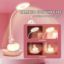 Carica l'immagine nel visualizzatore di Gallery, Lampada da Scrivania Bambina, Led Lampada da Tavolo 5 Luminosità 3 Modalità, Lampada Lettura Bambini Ricaricabile, Luce 