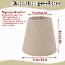 Carica l'immagine nel visualizzatore di Gallery, Paralume in Tessuto per Candela Lampadario Lampada da Parete, Set di 6 Paralumi da Comodino E14 da parete, Clip On Paral