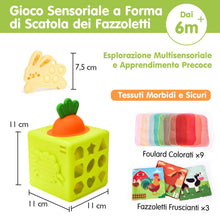 Carica l'immagine nel visualizzatore di Gallery, hahaland Giochi Neonato 6 Mesi, Scatola Fazzoletti Silicone Montessori