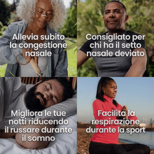 Carica l'immagine nel visualizzatore di Gallery, Breathe Right Cerottini Nasali Trasparenti - Strisce Nasali Invisibili per Respirazione Libera, Sollievo da Naso Chiuso 