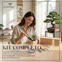 Carica l'immagine nel visualizzatore di Gallery, CULTIVEA® Kit Bonsai Box Experience – Bonsai Kit Completo per Principianti con Semi di Bonsai, Vasi, Attrezzi e Guida – 
