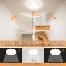Carica l'immagine nel visualizzatore di Gallery, Lampada da soffitto a batteria con sensore di movimento, lampada da soffitto LED wireless per interni, dimmerabile con b