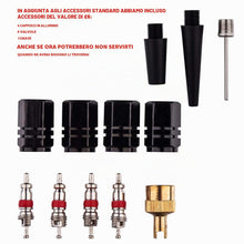 Carica l'immagine nel visualizzatore di Gallery, KATSU Compressore portatile auto pompa 12V DC 14A 150PSI per pneumatici per auto, furgoni, 4x4 + 3 adattatori ugelli + 4