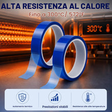 Carica l'immagine nel visualizzatore di Gallery, Nastro Alta Temperatura Kapton 2 Rotoli, 20mm x 30m Adesione Forte