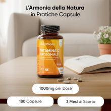 Carica l'immagine nel visualizzatore di Gallery, Vitamina C Liposomiale 1000mg, 180 Capsule Vegane di Acido Ascorbico