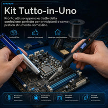 Carica l'immagine nel visualizzatore di Gallery, Kit Saldatore 80W,Saldatore Elettrico con Display LED e Temperatura Regolabile 180-500°C,Kit Saldatura 15 in1 con 5 Punt
