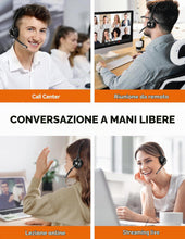 Carica l'immagine nel visualizzatore di Gallery, TECKNET Auricolare Bluetooth &amp; Dongle USB, cuffie wireless ad orecchio con microfono a cancellazione di rumore, auricola