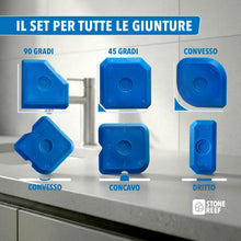 Carica l'immagine nel visualizzatore di Gallery, Spatola per Silicone Set 5 Pezzi Raschietto Lisciatore Fughe Bagno Cucina