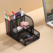 Carica l'immagine nel visualizzatore di Gallery, Vinabo Organizer Scrivania, Portapenne da Scrivania in Rete Metallica, Portapenne Organizer Scrivania Ufficio con 4 Scomparti di Ordinamento, Porta Penne per Casa, Scuola, Uffici