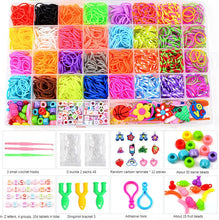 Carica l&#39;immagine nel visualizzatore di Gallery, TONZACK 40 Kit Braccialetti Elastici a Griglia,Più Di 2800 Pezzi Braccialetti Colorati,Regali Di Natale Per Bambini Premium Fai-Da-Te,Con Vari Accessori Perline e Telai,In 32 Colori