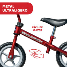 Carica l&#39;immagine nel visualizzatore di Gallery, Chicco Red Bullet Bicicletta Bambini Senza Pedali 2-5 Anni, Bici Senza Pedali Balance Bike per l&#39;Equilibrio, con Manubrio e Sellino Regolabili, Max 25 Kg, Rosso - Giochi Bambini 2-5 Anni