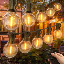 Carica l'immagine nel visualizzatore di Gallery, Catena Luminosa Esterno 30 Metri, Dimmerabile Catena di Luci per Esterno con Telecomando, LED Lucette da Esterno con 50+