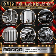 Carica l'immagine nel visualizzatore di Gallery, Stucco per Metallo, Metallo Liquido Industriale, Bicomponente per Metalli per Riparare Crepe e Fessure, Acciaio Liquido 