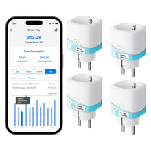 Carica l'immagine nel visualizzatore di Gallery, Meross Presa Smart WiFi con Monitoraggio Consumi, Presa Intelligente 16A, Presa Smart Schuko (Type F) Compatibile con Alexa, Google Home e SmartThings, Controllo Vocale e Remoto, 4 Pezzi