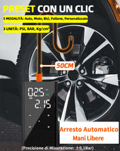 Carica l'immagine nel visualizzatore di Gallery, Pompa ad aria per auto a batteria da 12000 mAh, 4 mini compressori veloci, 150 psi, pompa ad aria elettrica piccola con 