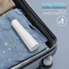 Carica l'immagine nel visualizzatore di Gallery, Vimmk Irrigatore Orale Senza Fili, Idropulsore Dentale ad Acqua con Irrigatore Orale Dentale Ricaricabile Impermeabile IPX7 per Viaggi a Casa (Bianco)