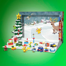 Carica l'immagine nel visualizzatore di Gallery, MEGA Pokémon - Calendario dell'Avvento, 24 sorprese natalizie a tema Pokémon da scoprire, include 2 Pokémon snodati da costruire, Pikachu e Piplup, giocattolo per bambini, 6+ anni, GYG99