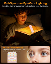 Carica l'immagine nel visualizzatore di Gallery, Gritin Gen 3 Luce per Lettura Libri a Letto-2 Sorgenti Luminose, 5 Colori