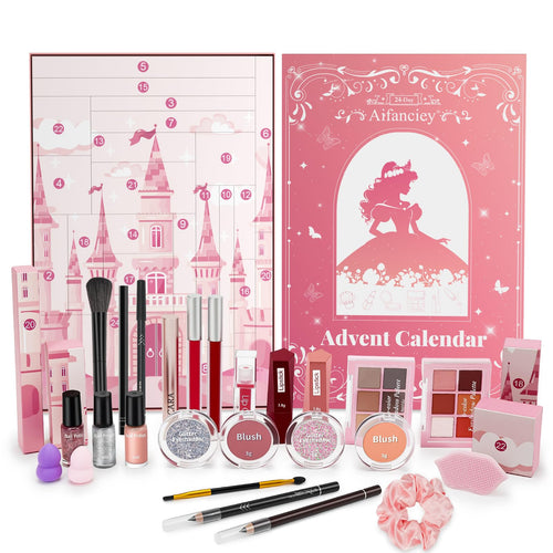 Calendario Avvento 2025 Make Up, 24 sorprese beauty in un calendario dell'Avvento, il regalo di Natale perfetto per donne e ragazze, Calendario Conto alla Rovescia Natale Pieno di Kit Trucco