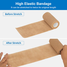 Carica l'immagine nel visualizzatore di Gallery, 12 Rotoli Fasciature Benda Elastica Bendaggio Autoadesivo 10cm x 4,5m Benda Coesiva Adesiva Nastro Bendaggio Sportivo No