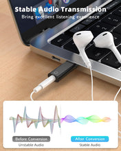 Carica l'immagine nel visualizzatore di Gallery, MoKo Adattatore Audio USB-C a 3,5mm, Dongle Type-C a 3,5mm Aux Jack