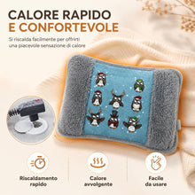 Carica l'immagine nel visualizzatore di Gallery, Borsa Acqua Calda Elettrica con Fodera in Peluche, Scaldino Elettrico