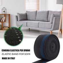 Carica l'immagine nel visualizzatore di Gallery, IPEA Cinghia Elastica per Divano, Sedie, Poltrone – [ 10 Metri di Lunghezza ] – Made in Italy - Larga 70 mm – Corda Fasc