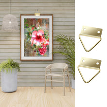 Carica l'immagine nel visualizzatore di Gallery, Ganci per quadri per parete rigida Kit per appendere quadri Gancio per parete rigida Triangolo grande 8pc-E