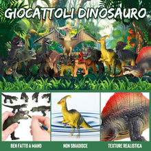 Carica l'immagine nel visualizzatore di Gallery, FRUSE Dinosauri Giocattolo per Bambini con 12 Educativi Figure di Dinosauro