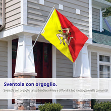 Carica l'immagine nel visualizzatore di Gallery, ANLEY Fly Breeze 3x5 Piedi Bandiera Sicilia - Colore Vivido e Resistente Ai Raggi UV - Testata In Tela E Doppie Cuciture